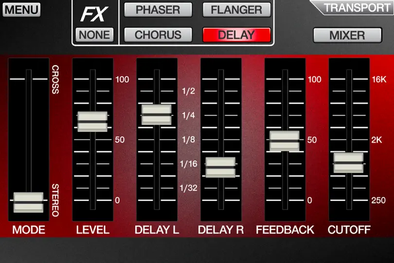Captura de pantalla de SynthStation en iPhone 3
