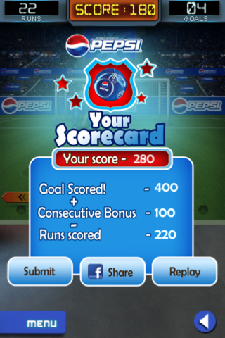 Pepsi Sokket Goal screenshot 3