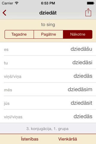 Latvian Verbs screenshot 4