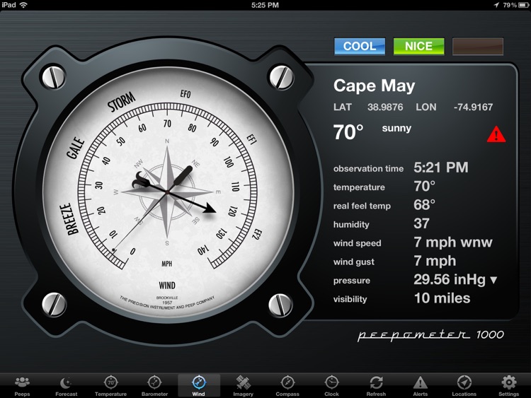 Peepometer - a Retro Weather App by swackett