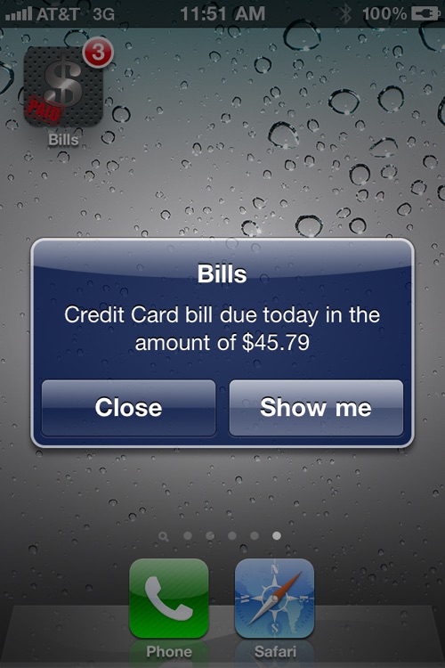 Bills Due - Reminder and Tracker