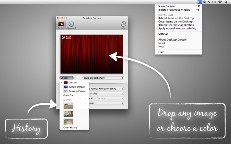 Screenshot #2 for Desktop Curtain