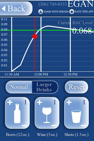 Egan's BAC Tracker screenshot 2