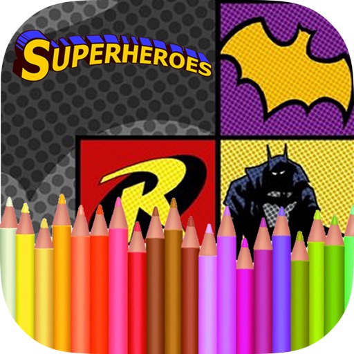 Coloring Book Heroes iOS App