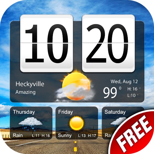 Free Live Weather Clock icon