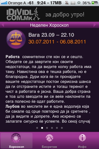 IDIVIDI horoskop screenshot 3