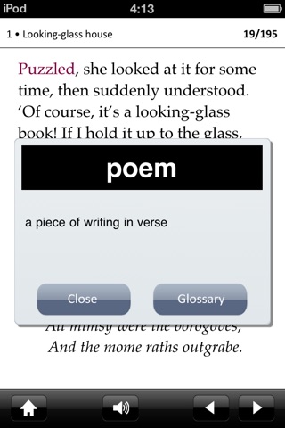 Through the Looking-Glass: Oxford Bookworms Stage 3 Reader (for iPhone) screenshot 3