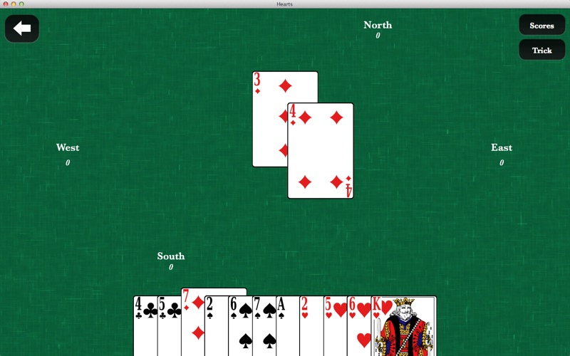 hearts game iphone screenshot 2