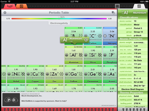Screenshot #6 pour Mild EleMints: Free Periodic Table