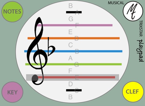 Playpad. Music Theory Stave Instrument. screenshot 3