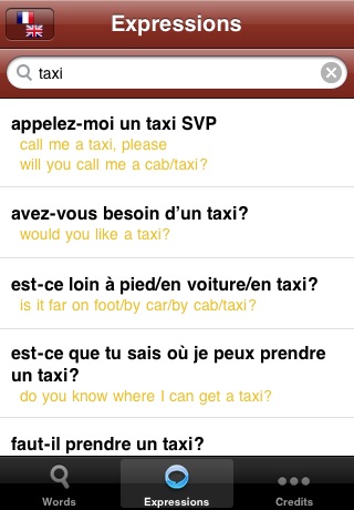 Dictionary of travel, tourism, hotel, restaurant and cooking - Common terms, sentences, questions and phrases - English-French / French-English - Jerome Goursau screenshot-3