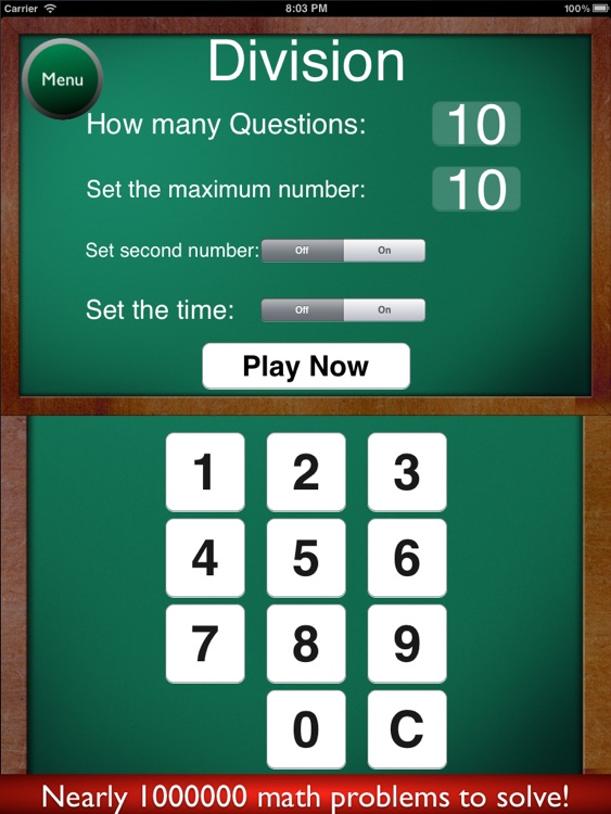 Math Flash Cards ÷
