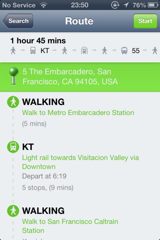 vTransit - USA public transit search screenshot 3