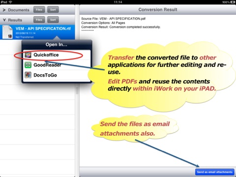 PDF2Office Lite - convert PDF to RTF and Text screenshot 4