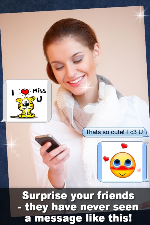 Greeting Cards and Emoticons for iMessage, MMS and Email