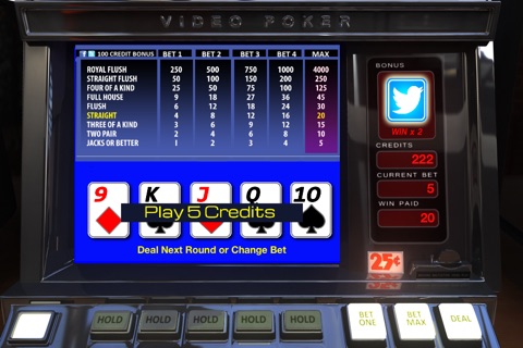 Jacks or Better - Las Vegas Casino Style Video Poker Slot Machine Game ! screenshot 3