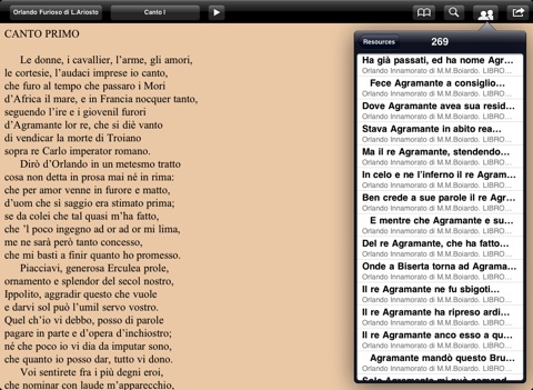 Ariosto Boiardo Tasso: Poemi cavallereschi for iPad screenshot 2