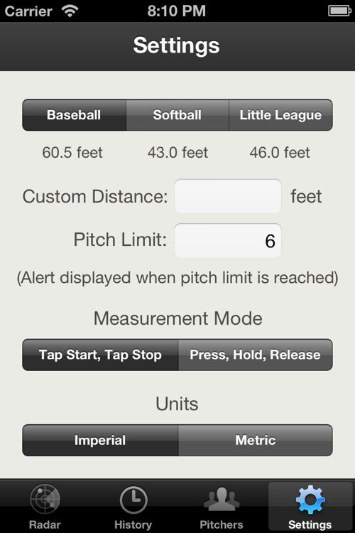 Baseball Pitch Radar Gun screenshot-3