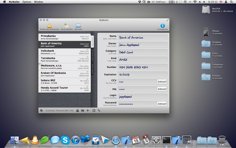 Screenshot #1 pour MyWallet Lite - Secure password manager