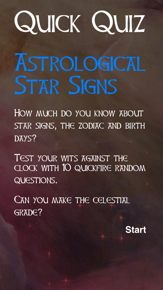Screenshot #1 pour Quick Quiz - Astrological Signs