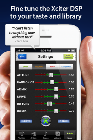 Audio Xciter - DSP Enhanced Music Player screenshot 4