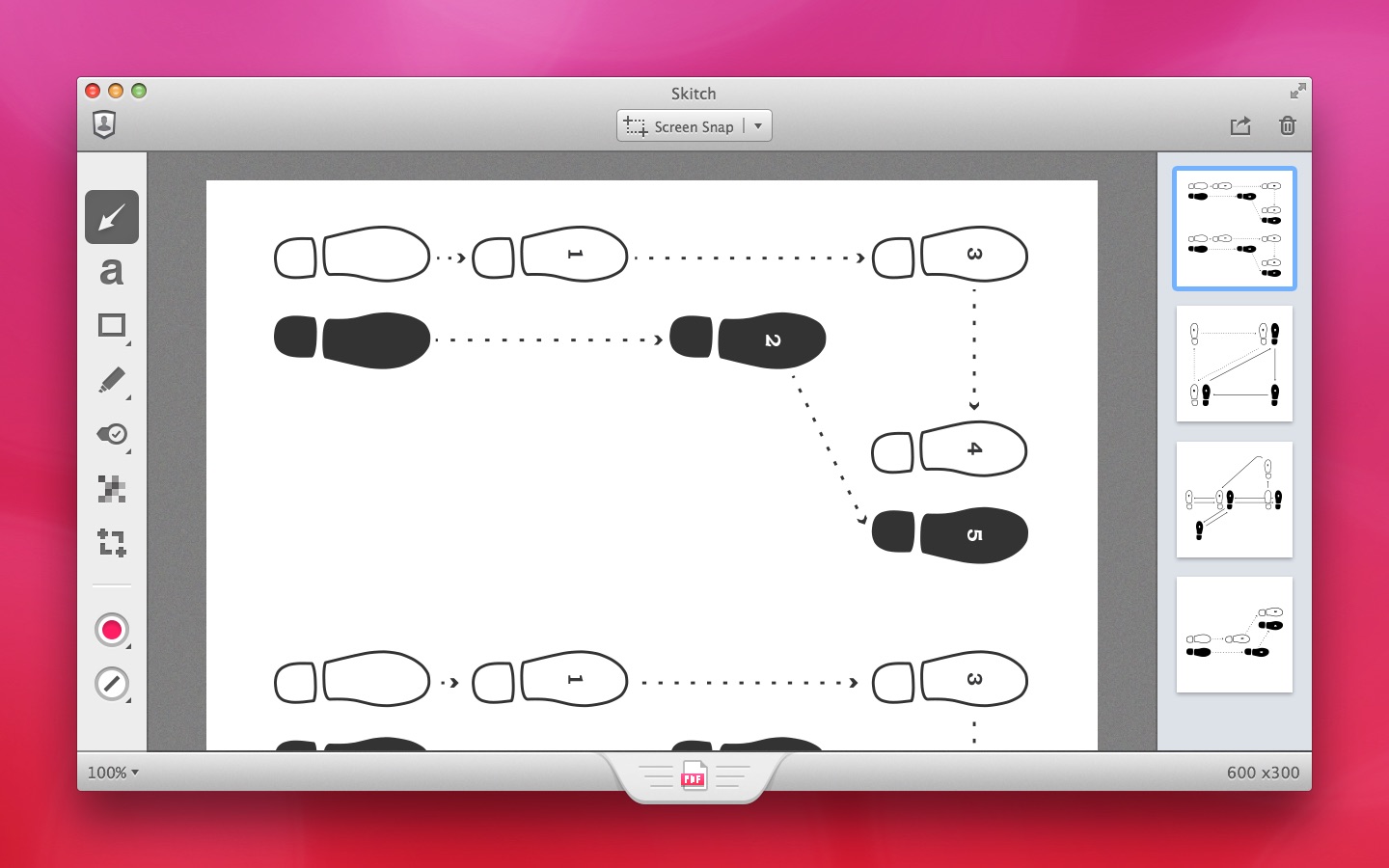 Screenshot do app Skitch