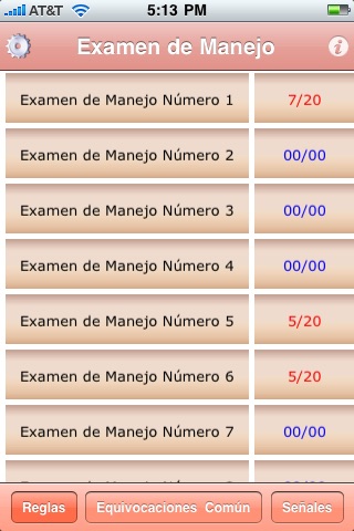 examen de conducción