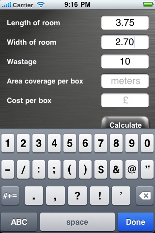 Laminate Flooring Calculator screenshot 2