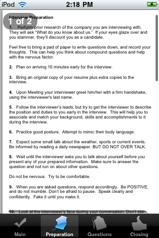 Job Interview Cheat Sheet screenshot 4