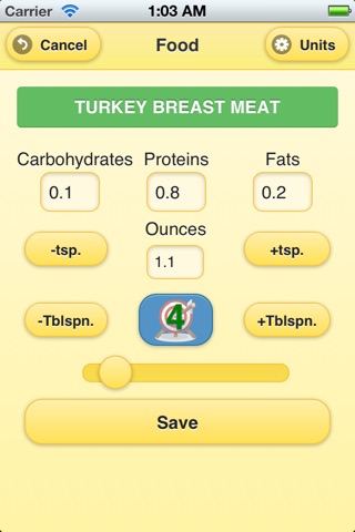 Zone Diet Calculator Blocks (LITE) screenshot 4