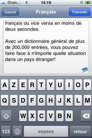 SYSTRAN Mobile Translator English-French screenshot 2