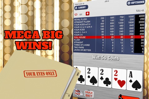 A Secret Agent Poker - FREE 6-in-1 Vegas Style Video Poker screenshot 3