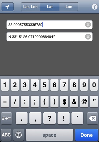 iLatLon screenshot 2