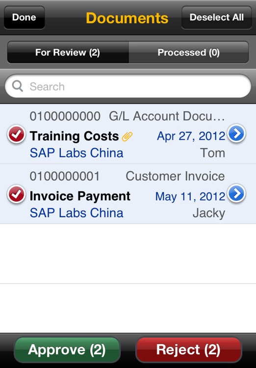 SAP Accounting Doc Approver