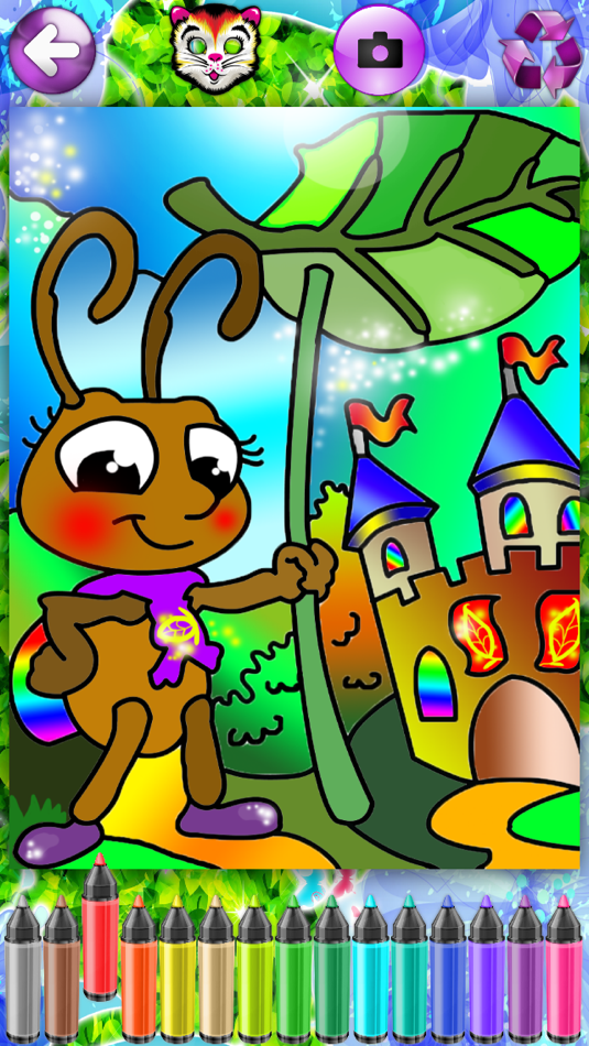 Butterfly Flutter - Coloring Pictures with Caterpillar Meadow and Dragonfly Weed Sanctuary - 1.1 - (iOS)