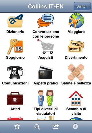 Collins English<->Italian Phrasebook & Dictionary with Audio