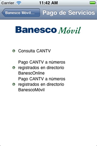 Banesco Móvil SMS screenshot 3