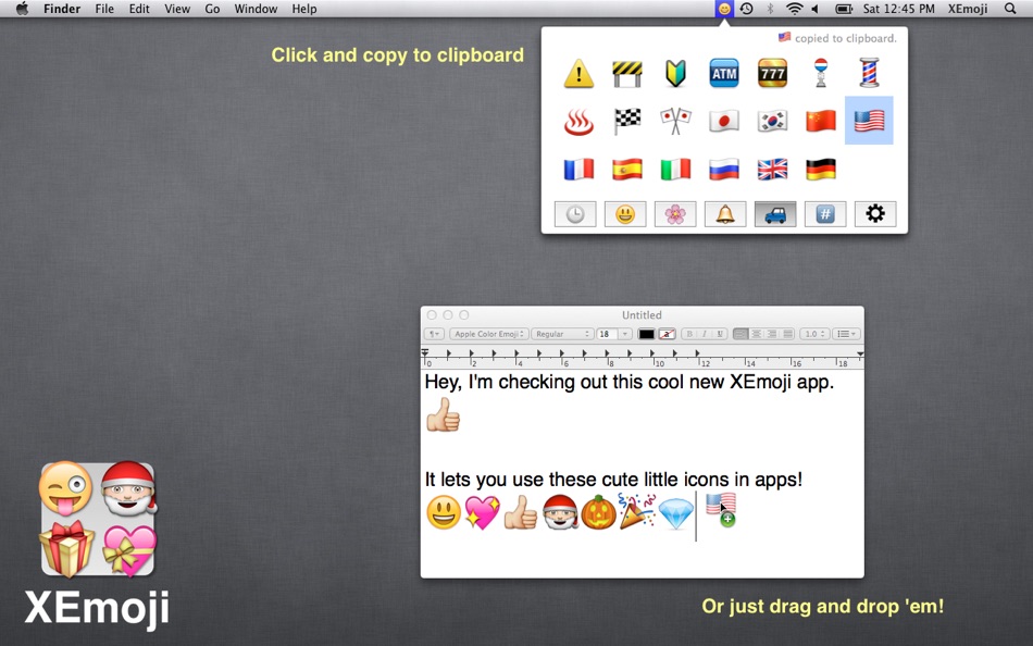 #3. XEmoji (macOS) Podle: XCool Apps
