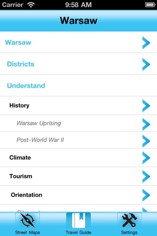 Warsaw (Poland) Street Map Offline
