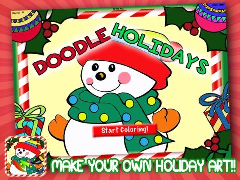 Doodle Holidays - Christmas Color Paint Design Book screenshot 3