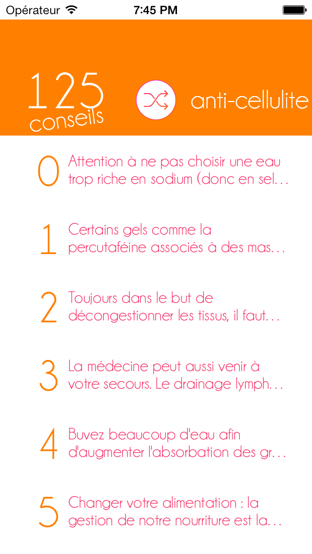 Screenshot #2 pour 125 conseils anti-cellulite