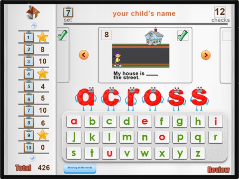 1000 Sight Words Box Free - HD screenshot 3