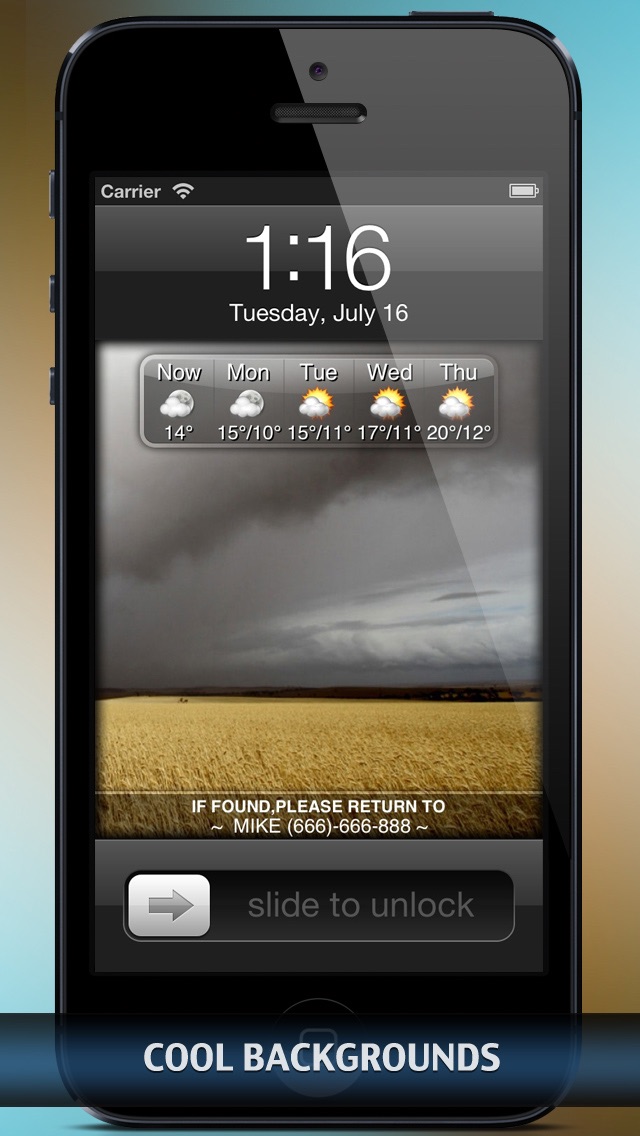 Weather Lock Screen Pro Screenshot 3