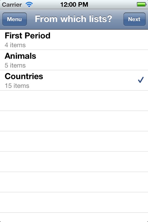 List Selector