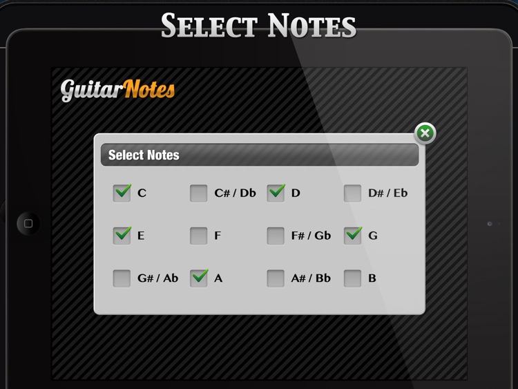GuitarNotes - Guitar Fretboard Notes Trainer for iPad screenshot-4