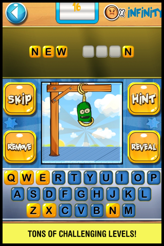 A Hangman Word Quiz: classic hang man word guess games for kids screenshot 2