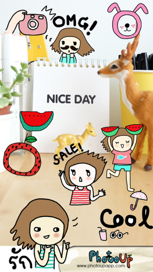 ‎NgiNgi Stamp by PhotoUp- Doodle and cute stamps for decoration photos Screenshot