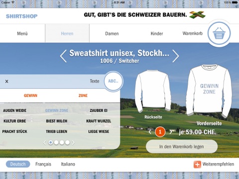 Edelweiss-Shop der Schweizer Landwirtschaft Lifestyle
