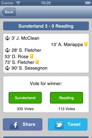 Live Scores for Sunderland screenshot 3