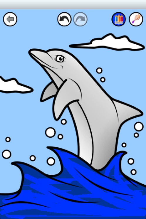 coloring board - drawing for kids - water animals